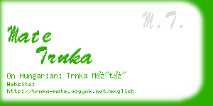 mate trnka business card